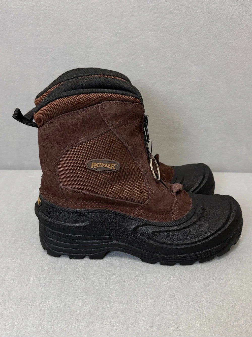 Ranger Flintlock III Men’s Winter Boots Size 12 Brown Insulated Waterproof Zip